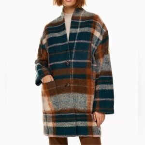 Wilfred Free Elm Jacket Plaid Wool-Blend Coat